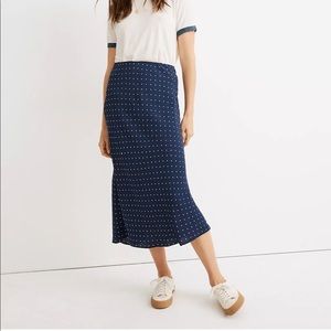 Madewell polka dot slip skirt sz 12